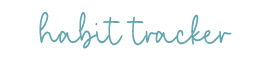 habit tracker